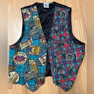 Disney Colorful vintage Vest with Graphic Patterns Mickey Gasoline Medium